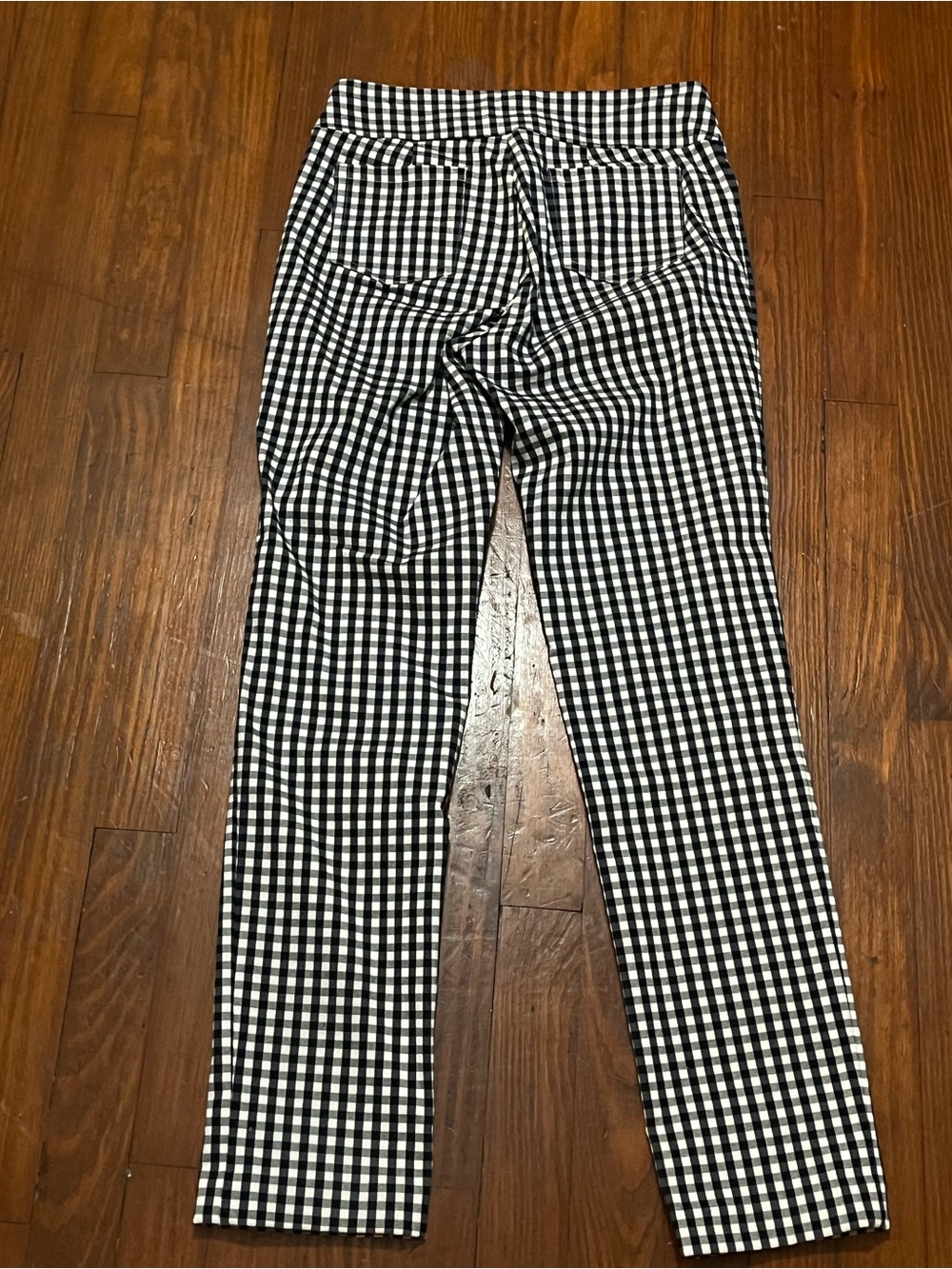 J. McLaughlin Women’s Navy and White Gingham Pull On Dress Pants Size 2 - Picture 7 of 7